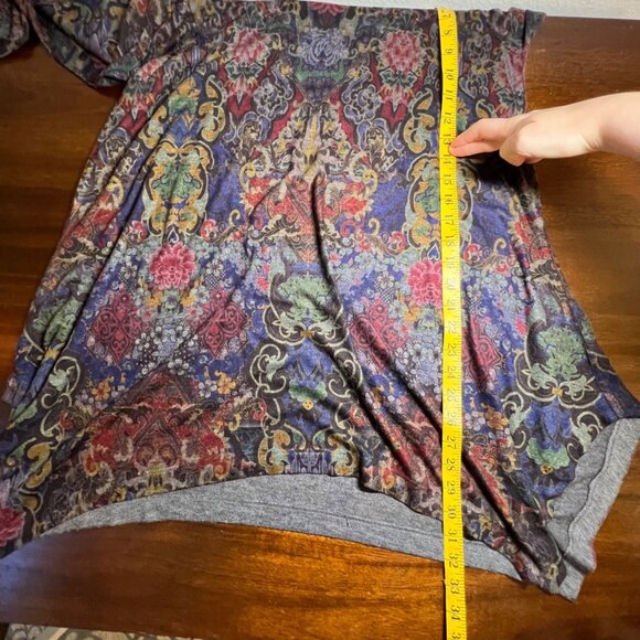 Soft Surroundings Boho Granola Cottage Indie Shark Tooth Whimsigoth Tunic Large - Picture 9 of 12